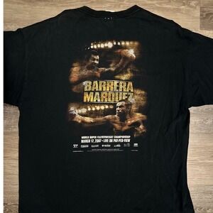 Mens Black Barrera Marquez Boxing Championship T Shirt HBO PPV 2007 Size XL